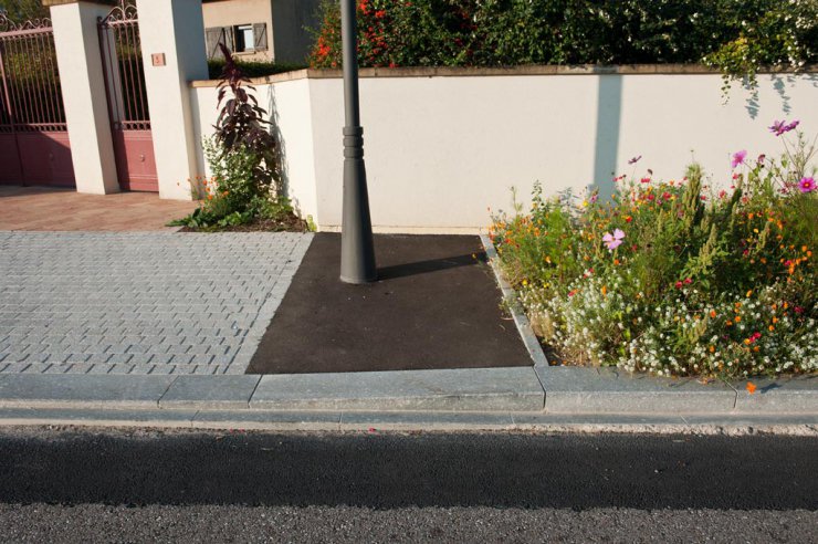 Bordures + pavés granit Gris Bleu des Vosges