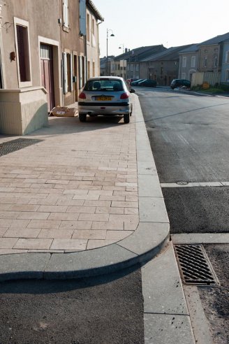 Bordures + pavés granit Gris Bleu des Vosges